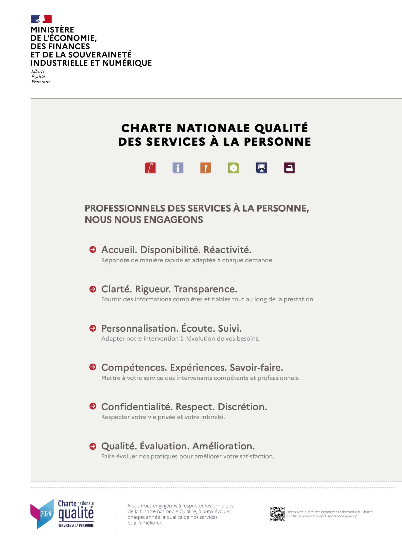 Charte nationale Qualité des services à la personne | Mon Lien Visio